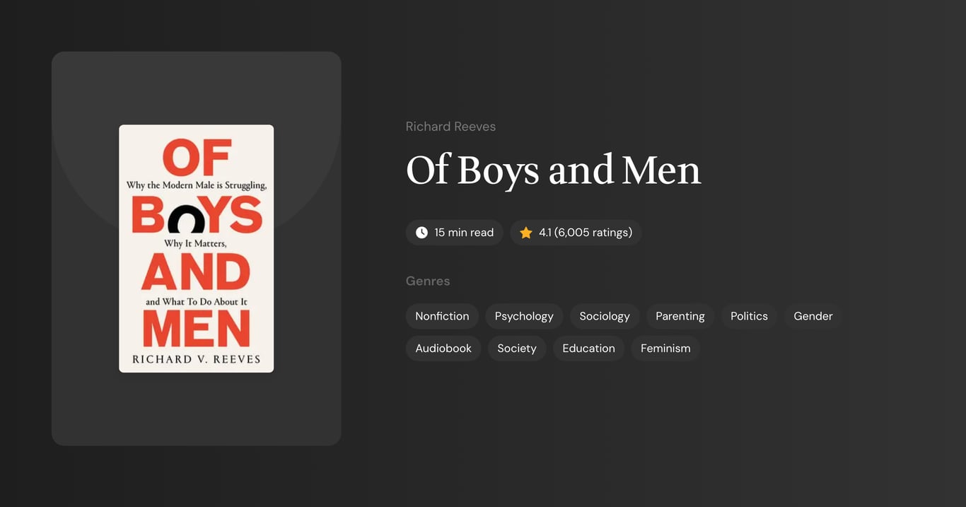 Of Boys and Men Book Summary