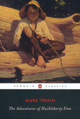 Book cover of The Adventures of Huckleberry Finn by Mark Twain