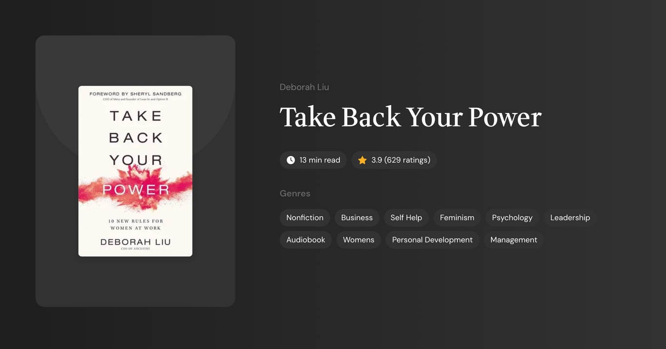 Take Back Your Power Book Summary