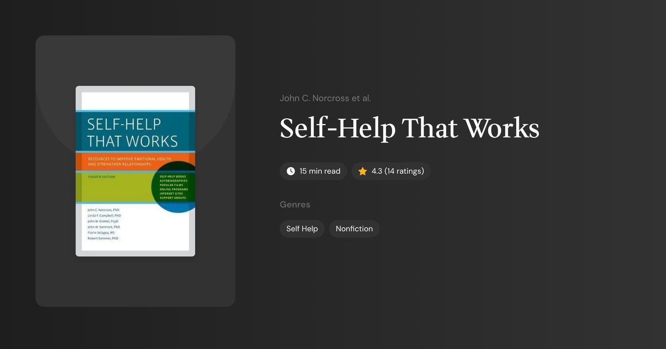 Self-Help That Works Book Summary