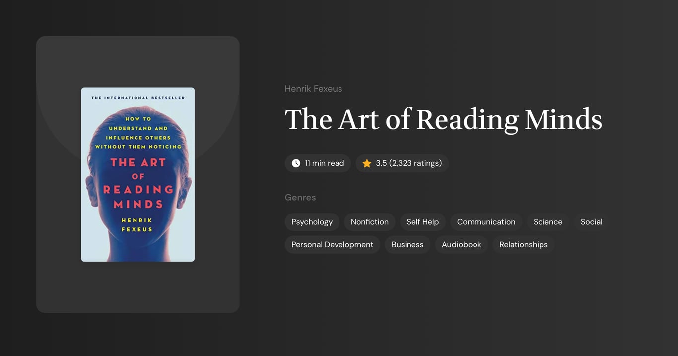 The Art of Reading Minds Book Summary