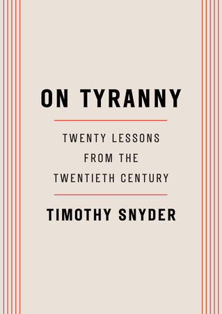 Book cover of On Tyranny by Timothy Snyder