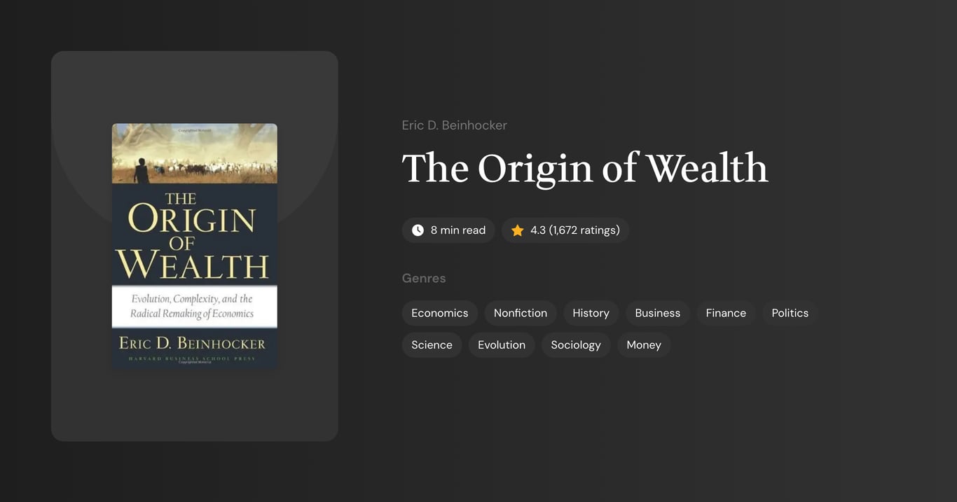 The Origin of Wealth Book Summary