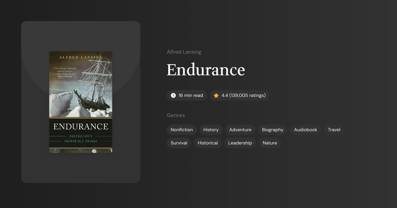 Endurance Book Summary