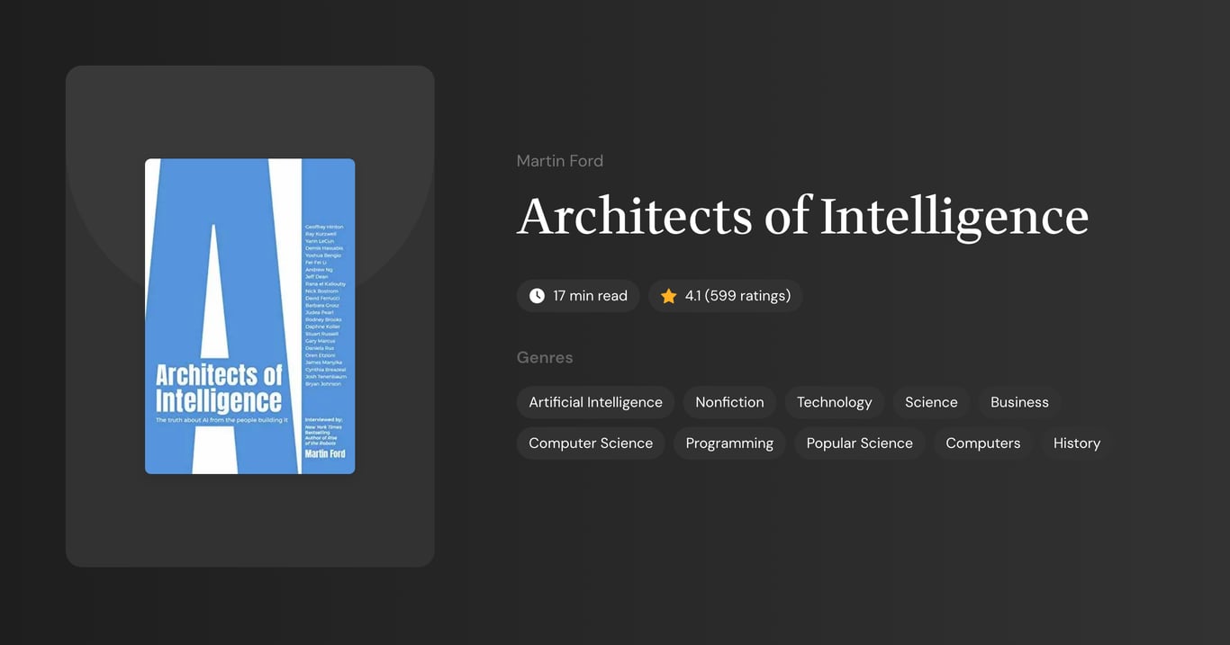 Architects of Intelligence Book Summary