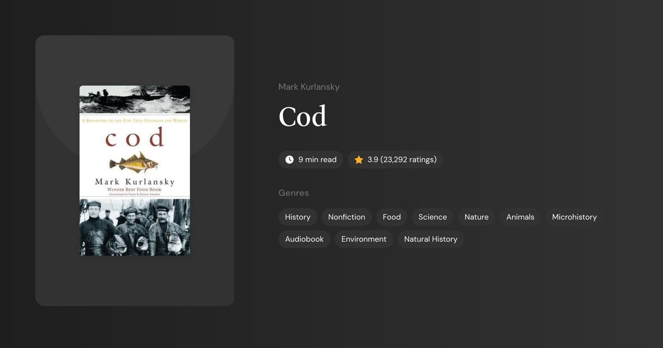 Cod Book Summary