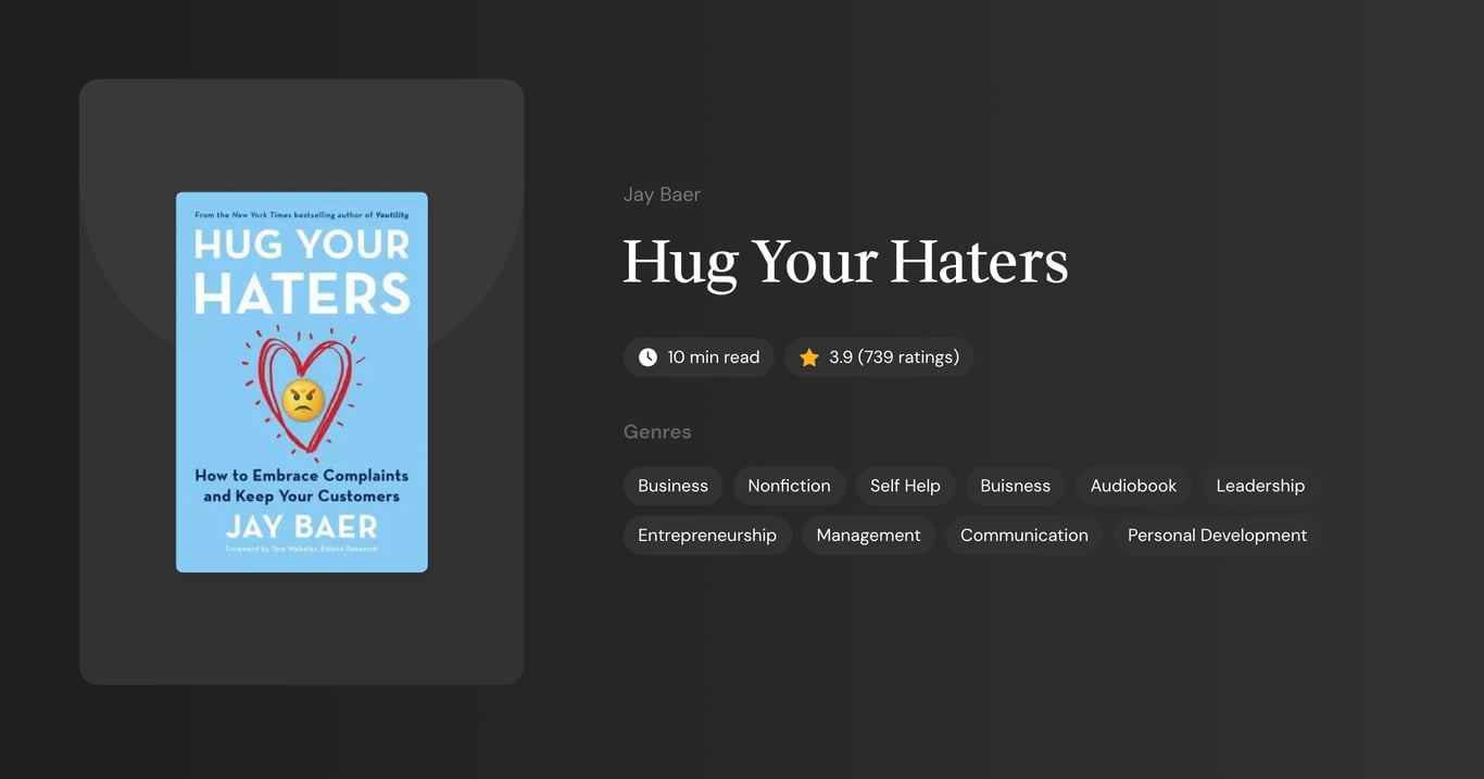 Hug Your Haters Book Summary
