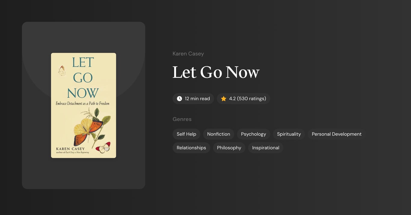 Let Go Now Book Summary