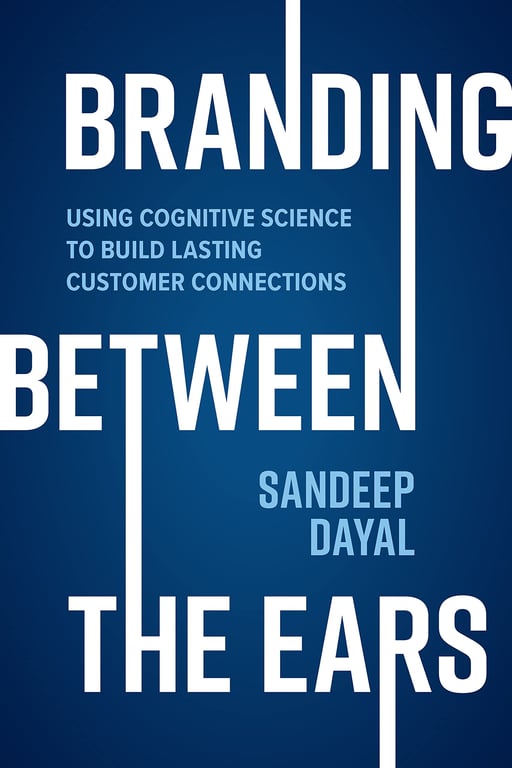 Book cover of Branding Between the Ears by Sandeep Dayal