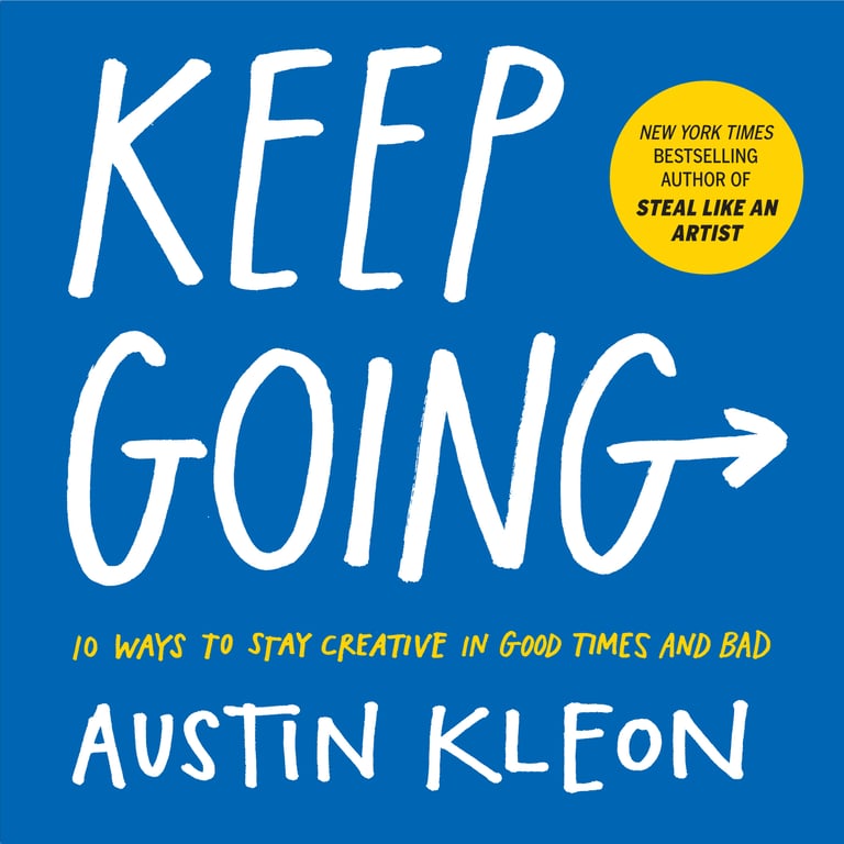 Book cover of Keep Going by Austin Kleon