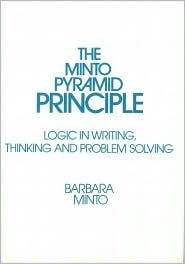 Book cover of The Pyramid Principle by Barbara Minto